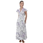 Cute Deers  Flutter Sleeve Maxi Dress