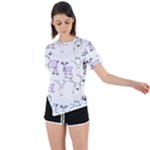 Cute Deers  Asymmetrical Short Sleeve Sports T-Shirt