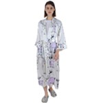 Cute Deers  Maxi Satin Kimono