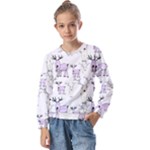 Cute Deers  Kids  Long Sleeve T-Shirt with Frill 