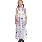 Cute Deers  Kids  Satin Sleeveless Maxi Dress