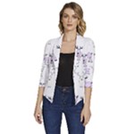 Cute Deers  Women s Draped Front 3/4 Sleeve Shawl Collar Jacket