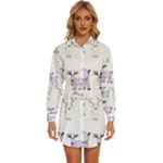 Cute Deers  Womens Long Sleeve Shirt Dress