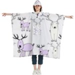 Cute Deers  Women s Hooded Rain Ponchos
