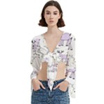 Cute Deers  Trumpet Sleeve Cropped Top
