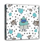 Little Cow Christmas  Mini Canvas 8  x 8  (Stretched)