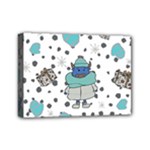 Little Cow Christmas  Mini Canvas 7  x 5  (Stretched)