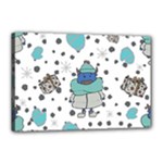 Little Cow Christmas  Canvas 18  x 12  (Stretched)