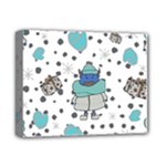 Little Cow Christmas  Deluxe Canvas 14  x 11  (Stretched)
