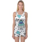 Little Cow Christmas  One Piece Boyleg Swimsuit