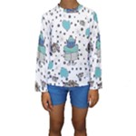 Little Cow Christmas  Kids  Long Sleeve Swimwear