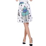 Little Cow Christmas  A-Line Skirt