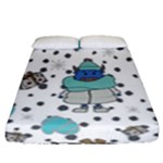 Little Cow Christmas  Fitted Sheet (Queen Size)