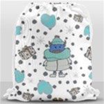 Little Cow Christmas  Drawstring Bag (Large)