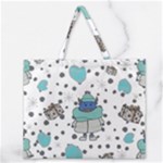 Little Cow Christmas  Zipper Large Tote Bag