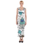 Little Cow Christmas  Fitted Maxi Dress
