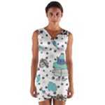 Little Cow Christmas  Wrap Front Bodycon Dress