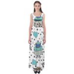 Little Cow Christmas  Empire Waist Maxi Dress