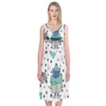 Little Cow Christmas  Midi Sleeveless Dress