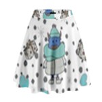 Little Cow Christmas  High Waist Skirt
