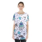 Little Cow Christmas  Skirt Hem Sports Top