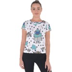 Little Cow Christmas  Short Sleeve Sports Top 