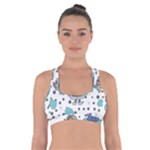 Little Cow Christmas  Cross Back Sports Bra