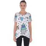 Little Cow Christmas  Cut Out Side Drop T-Shirt