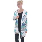 Little Cow Christmas  Longline Hooded Cardigan