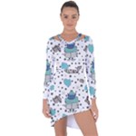 Little Cow Christmas  Asymmetric Cut-Out Shift Dress