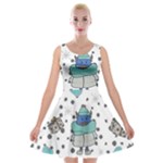 Little Cow Christmas  Velvet Skater Dress