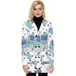 Little Cow Christmas  Button Up Hooded Coat 