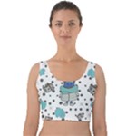 Little Cow Christmas  Velvet Crop Top