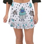 Little Cow Christmas  Fishtail Mini Chiffon Skirt