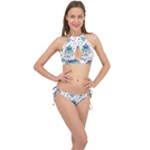 Little Cow Christmas  Cross Front Halter Bikini Set