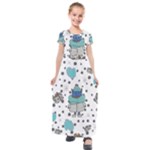 Little Cow Christmas  Kids  Short Sleeve Maxi Dress