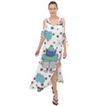 Little Cow Christmas  Maxi Chiffon Cover Up Dress