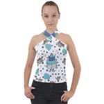 Little Cow Christmas  Cross Neck Velour Top