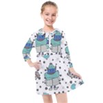 Little Cow Christmas  Kids  Quarter Sleeve Shirt Dress