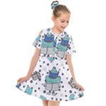Little Cow Christmas  Kids  Short Sleeve Shirt Dress