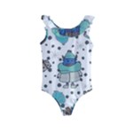 Little Cow Christmas  Kids  Frill Swimsuit