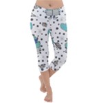 Little Cow Christmas  Lightweight Velour Capri Yoga Leggings