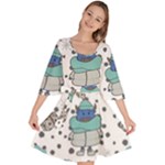 Little Cow Christmas  Velour Kimono Dress