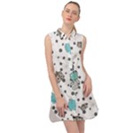 Little Cow Christmas  Sleeveless Shirt Dress