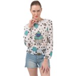Little Cow Christmas  Banded Bottom Chiffon Top
