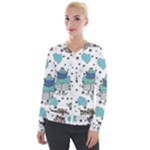 Little Cow Christmas  Velvet Zip Up Jacket
