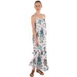 Little Cow Christmas  Cami Maxi Ruffle Chiffon Dress
