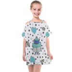 Little Cow Christmas  Kids  One Piece Chiffon Dress