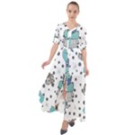 Little Cow Christmas  Waist Tie Boho Maxi Dress