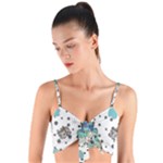 Little Cow Christmas  Woven Tie Front Bralet